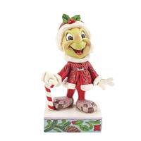 Jim Shore Disney Traditions - Pinocchio Jiminy Cricket Santa - Be Wise and Be Merry