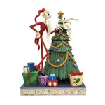 UNBOXED - Jim Shore Disney Traditions - Nightmare Before Christmas Santa Jack & Zero - Decking the Halls