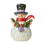 Jim Shore Heartwood Creek - Snowman With Holly Garland Pint Sized