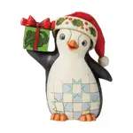 PRE PRODUCTION SAMPLE - Jim Shore Heartwood Creek - Santa with Lantern and Toy Bagim Shore Heartwood Creek - Christmas Penguin Pint Sized
