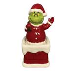 PRE PRODUCTION SAMPLE - Salt and Pepper Shaker Set - Santa Grinch in Chimney