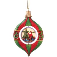 PRE PRODUCTION SAMPLE - Jim Shore Heartwood Creek - Rotating Santa Hanging Ornament
