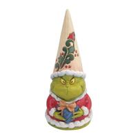 Dr Seuss The Grinch by Jim Shore - Grinch Gnome Holding Present