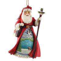 Jim Shore Heartwood Creek Christmas Around The World - Canadian Santa Hanging Ornament