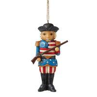 Jim Shore Heartwood Creek Santas Around The World - American Nutcracker Hanging Ornament