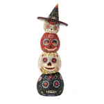 UNBOXED - Jim Shore Heartwood Creek Halloween - Stacked Ghost, Pumpkin, Cat & Witch