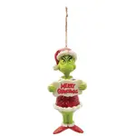 PRE PRODUCTION SAMPLE - Dr Seuss The Grinch by Jim Shore - Merry Grinchmas PVC Hanging Ornament
