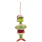 PRE PRODUCTION SAMPLE - Dr Seuss The Grinch by Jim Shore - Grinch Bah Humbug PVC Hanging Ornament