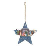 Jim Shore Heartwood Creek - Star with Nativity Scene Hanging Ornament