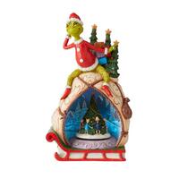 Dr Seuss The Grinch by Jim Shore - Grinch with Lit Rotating Scene 