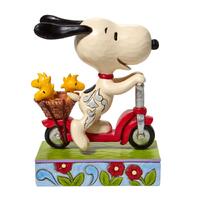 Peanuts by Jim Shore - Snoopy & Woodstock on Scooter