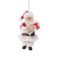 Possible Dreams by Dept 56 Santa - Furry and Bright Hanging Ornament