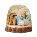 Beatrix Potter by Jim Shore - Mrs Rabbit and Bunnies Carved By Heart - One Tablespoonful To Be Taken
