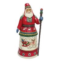 Jim Shore Heartwood Creek - Lapland Santa With Sleigh Scene