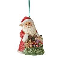 Jim Shore Heartwood Creek - Worldwide Event Santa with Toys Hanging Ornament