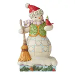 Jim Shore Heartwood Creek - Snowman with Cardinal & Broom