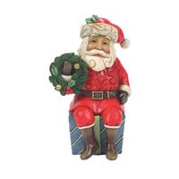 Jim Shore Heartwood Creek - Mini Santa Sitting On Gifts