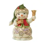 Jim Shore Heartwood Creek - Mini Snowman With Bells