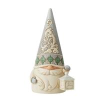 Jim Shore Heartwood Creek Gnomes - White Woodland Gnome with Lantern