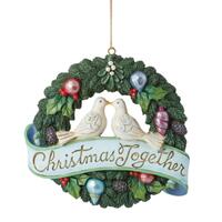 Jim Shore Heartwood Creek - Christmas Together Wreath Hanging Ornament