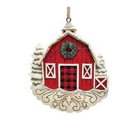 Jim Shore Heartwood Creek Country Living - Red Barn Hanging Ornament