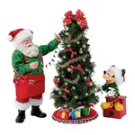 Possible Dreams Disney by Dept 56 - Mickey & Santa Teamwork