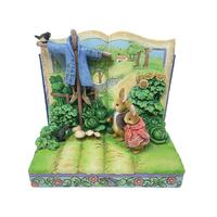 Beatrix Potter by Jim Shore - Peter & Benjamin by Scarecrow Storybook - Mr. McGregor's Decoy