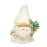 Jim Shore Heartwood Creek Gnomes - White Woodland With Mushroom Hat