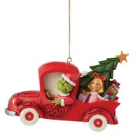 Dr Seuss The Grinch by Jim Shore - Grinch Red Truck Hanging Ornament
