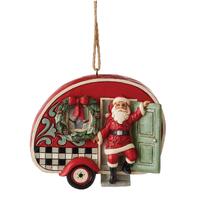Jim Shore Heartwood Creek Highland Glen - Santa Camper Hanging Ornament