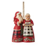 Jim Shore Heartwood Creek Highland Glen - Santa & Mrs. Claus Hanging Ornament