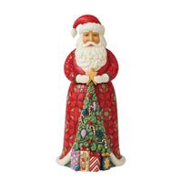 Jim Shore Heartwood Creek - Santa with Christmas Tree Coat