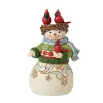 PRE PRODUCTION SAMPLE - Jim Shore Heartwood Creek - Mini Snowman with Nest on Head