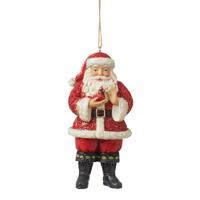 Jim Shore Heartwood Creek - Santa With Cardinal Hanging Ornament