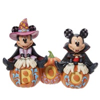 Jim Shore Disney Traditions - Mickey And Minnie Halloween - Cutest Pumpkins in the Patch