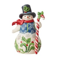 Jim Shore Heartwood Creek - Snowman With Candy Cane