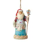 PRE PRODUCTION SAMPLE - Jim Shore Heartwood Creek Coastal Christmas - Sailing Santa Hanging Ornament