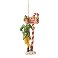 Elf by Jim Shore - Buddy Candy Cane Hanging Ornament