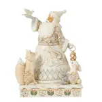 Jim Shore Heartwood Creek White Woodland - Santa Holding Dove