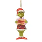 PRE PRODUCTION SAMPLE - Dr Seuss The Grinch by Jim Shore - Grinch Bad Attitude Hanging Ornament
