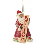 Jim Shore Heartwood Creek - Santa with Porch Board Hanging Ornament