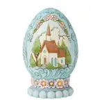 Jim Shore Heartwood Creek - Egg with Church Scene