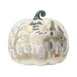 Jim Shore Heartwood Creek - Pumpkin with Bats Flying