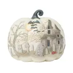 Jim Shore Heartwood Creek - Pumpkin with Bats Flying