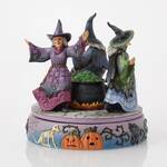 PRE PRODUCTION SAMPLE - Jim Shore Heartwood Creek - Witches on Rotating Cauldron