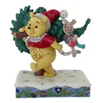 Jim Shore Disney Traditions - Winnie the Pooh Christmas - Pooh with Tree - A Tree For Two