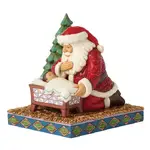 Jim Shore Heartwood Creek - Santa Kneeling Over Baby Jesus
