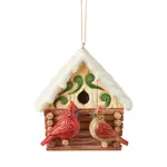 Jim Shore Heartwood Creek Christmas At The Lodge - Log Cabin Birdhouse Hanging Ornament