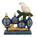 PRE PRODUCTION SAMPLE - Jim Shore Heartwood Creek Twilight Blue - Blue and Gold Hope Sign with Dove