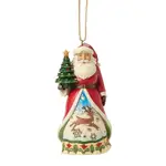 Jim Shore Heartwood Creek - Santa with Vintage Tree Hanging Ornament